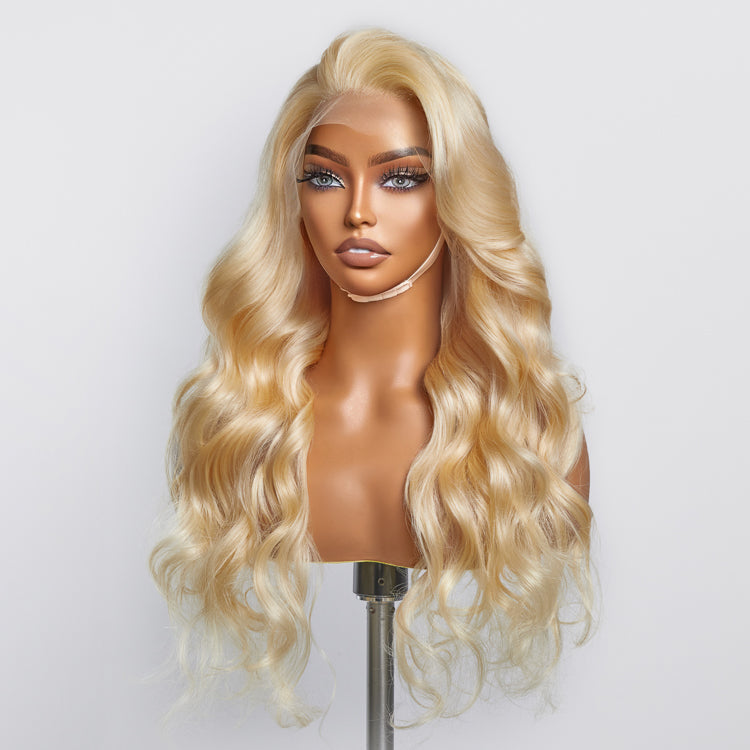 16-30 Inch Pre-Plucked 13"x4" Lace Front #613 Body Wavy Wig 150% Density