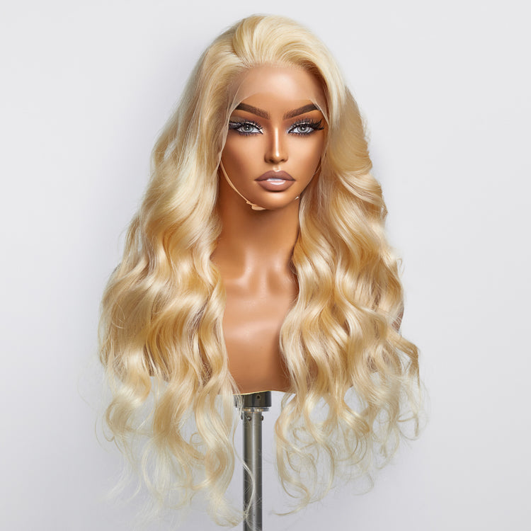 16-30 Inch Pre-Plucked 13"x4" Lace Front #613 Body Wavy Wig 150% Density