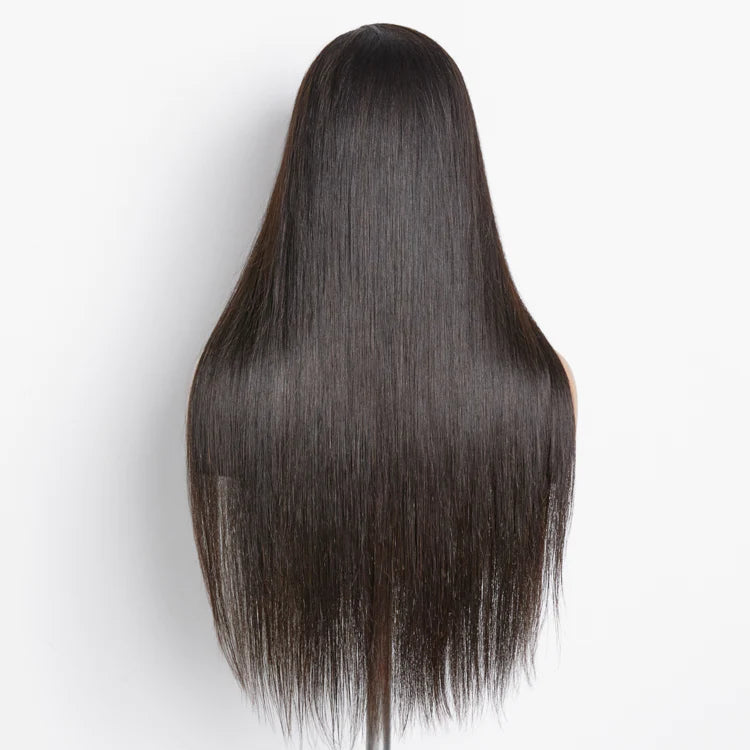 Glueless 3D Cap Pre-bleached Straight 13x4 Transparent Lace Front Wig 150% Density