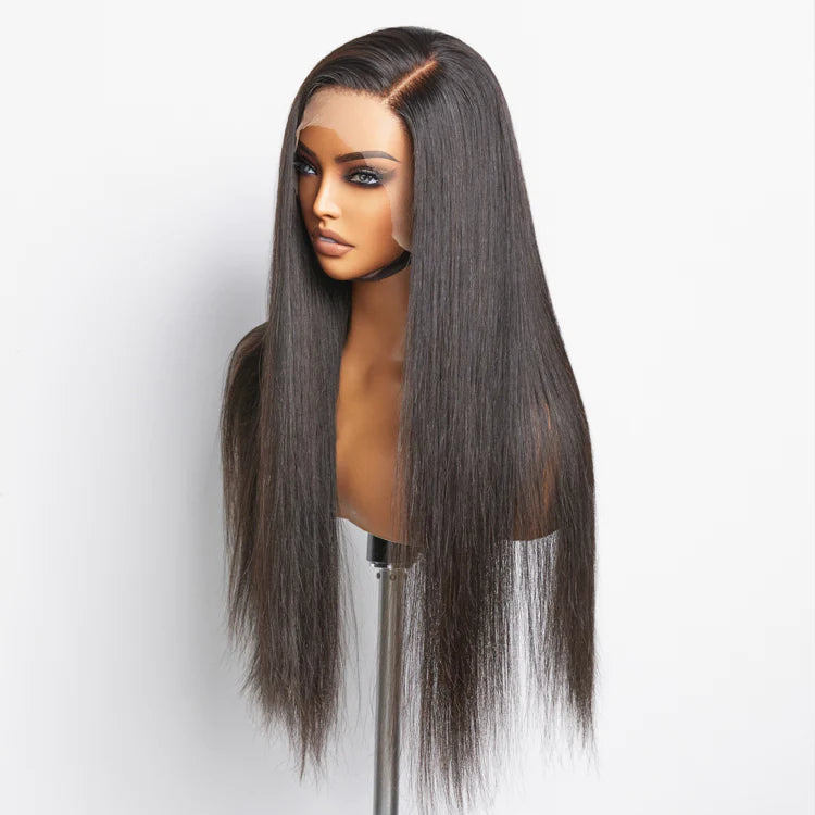 Glueless 3D Cap Pre-bleached Straight 13x4 Transparent Lace Front Wig 150% Density
