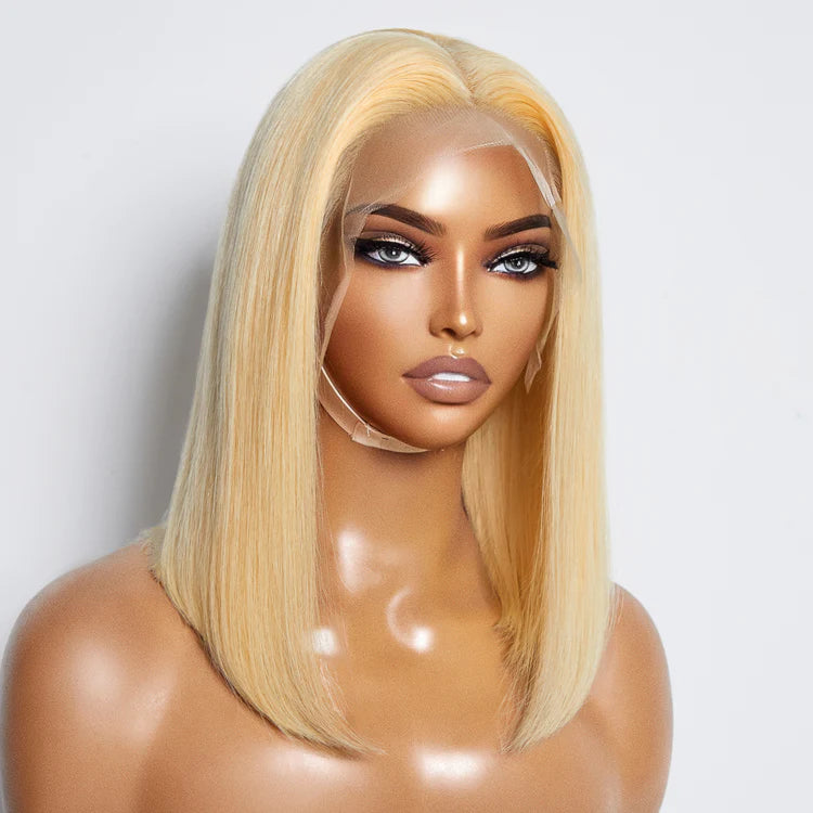 #613 Blonde Straight 13 x4 Bob Frontal Lace Wig