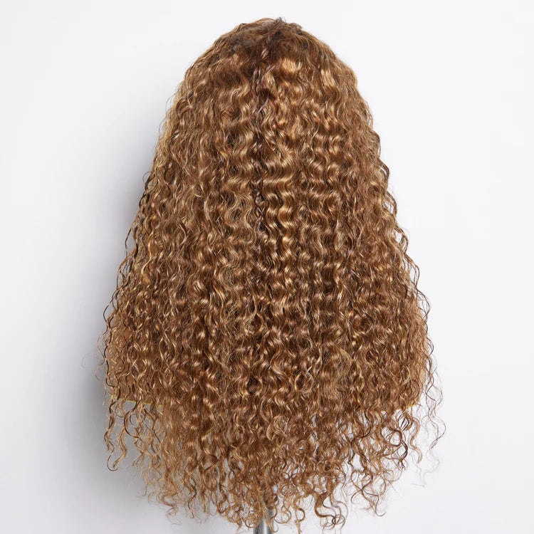 22-24 Inch Pre-Plucked 13"x4" Lace Front Water Wavy Wig Free Part 150% Density-100% Human Hair 10 sold in last 24 hours