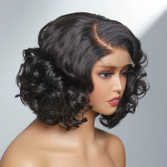 12 Inch Loose Wave Mix Blonde Color 5X5 HD Lace Closure Wig