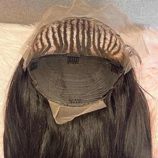 Custom Wig 13x4 Lace Front Half Braids with Body Wave Wig 180% Density
