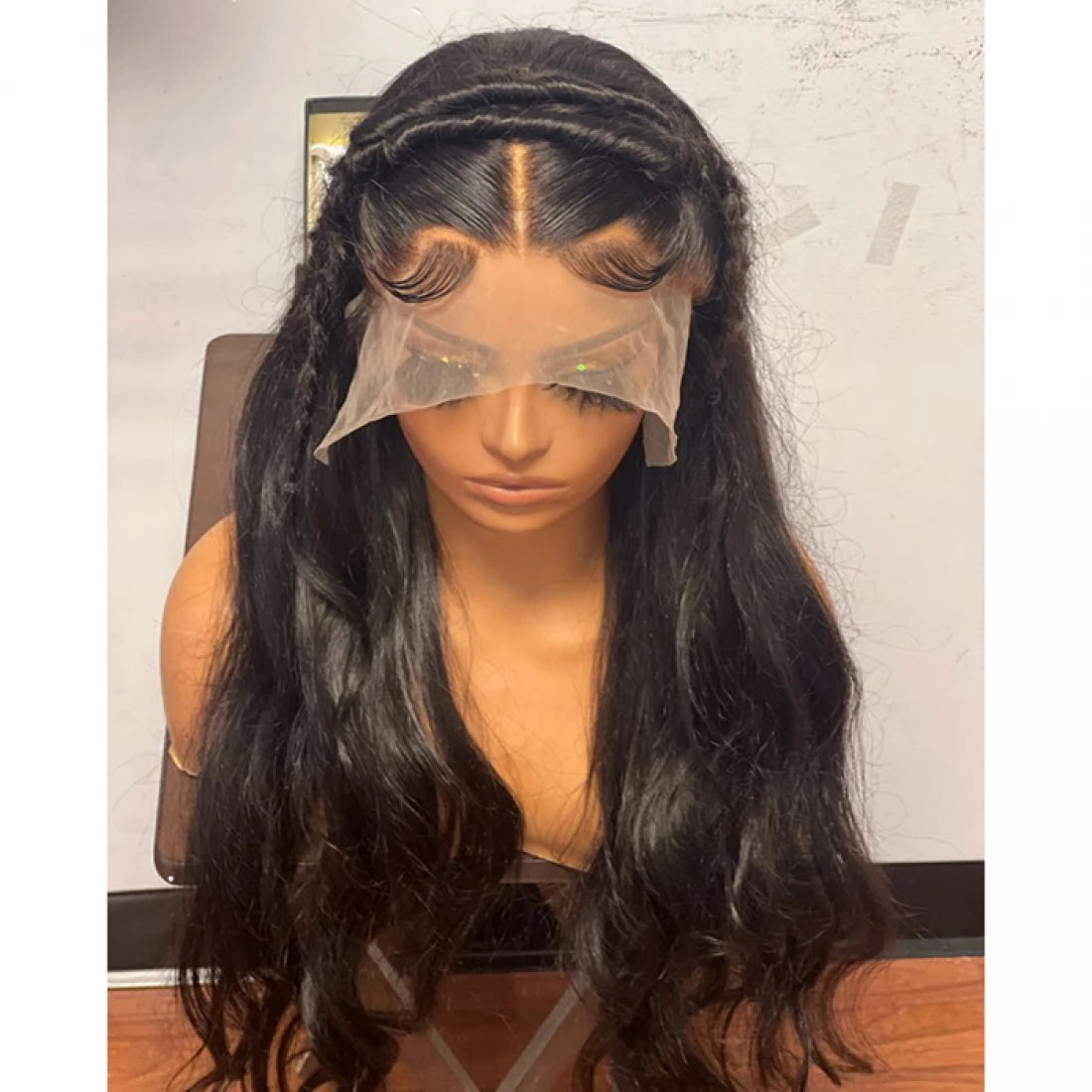 13x6 3D Front Lace Wig Gorgeous Body Wave with Braids 180% Density