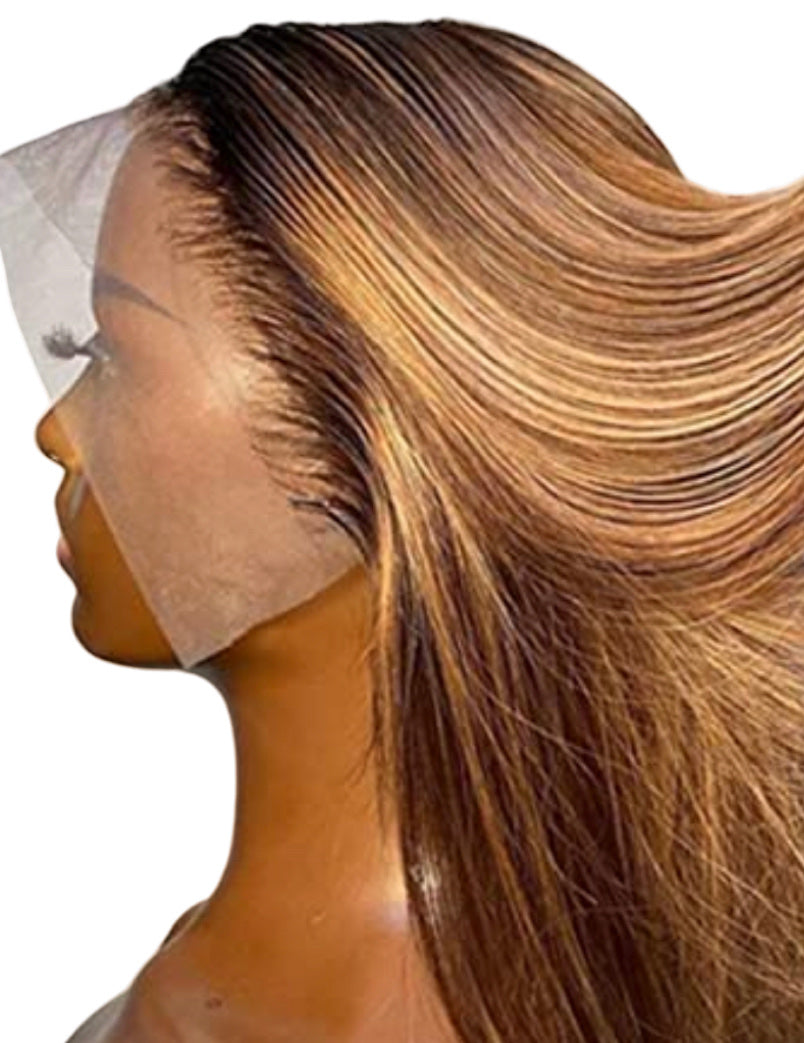 Lace Front Straight Wig #4/27