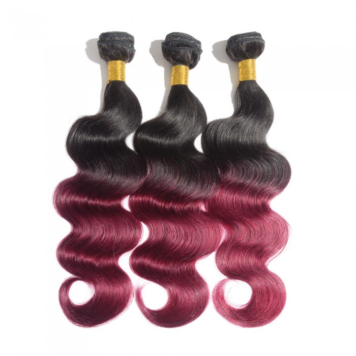 Body Wave Ombre Remy Hair #1B/99J