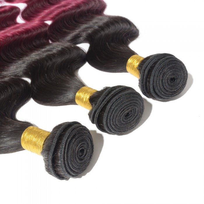 Body Wave Ombre Remy Hair #1B/99J