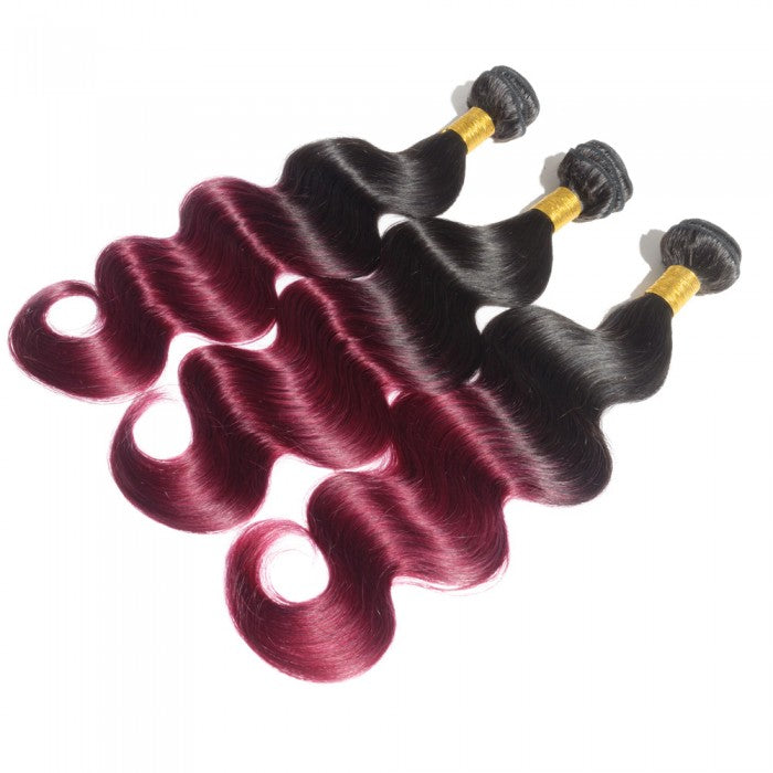 Body Wave Ombre Remy Hair #1B/99J