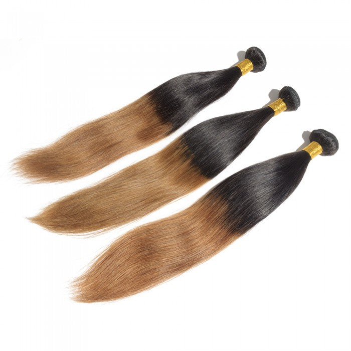 Straight Ombre Remy Hair #1B/30