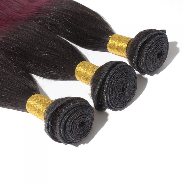 Straight Ombre Remy Hair #1B/99J