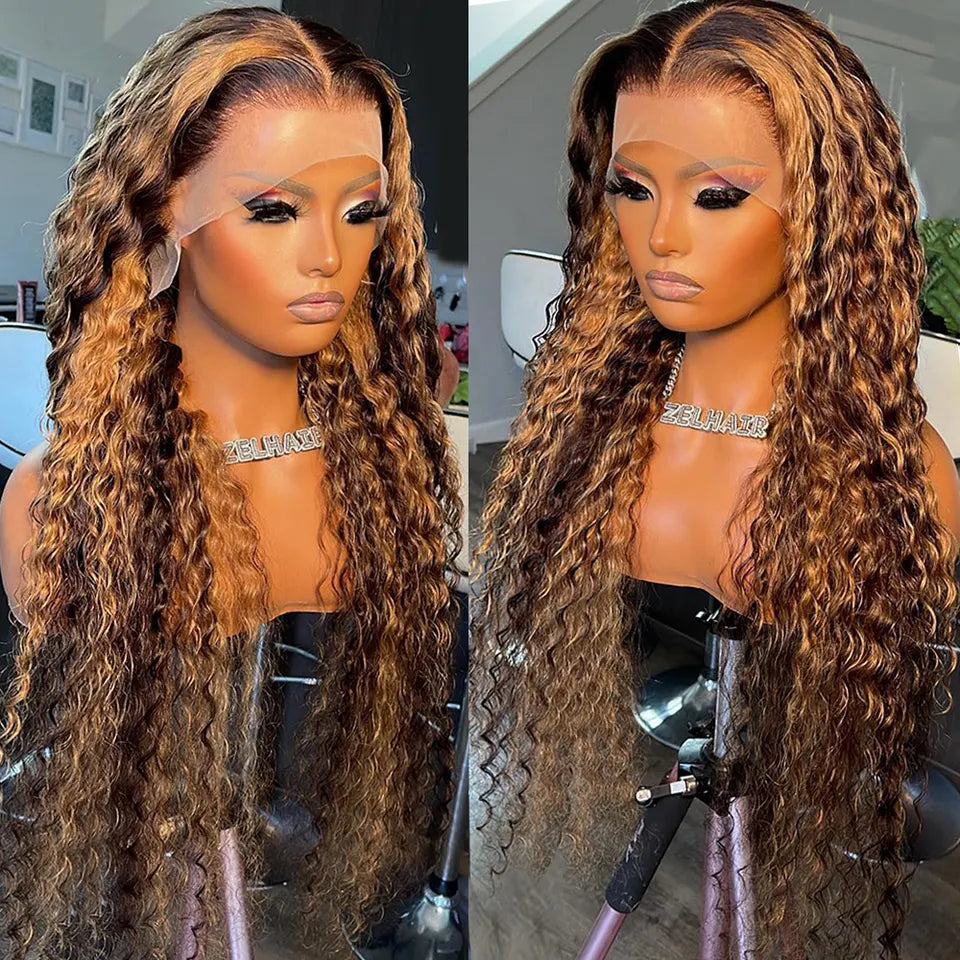 Lace Front Water Wave Wig Human Hair Free Part