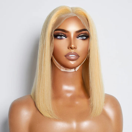 #613 Blonde Straight 13 x4 Bob Frontal Lace Wig