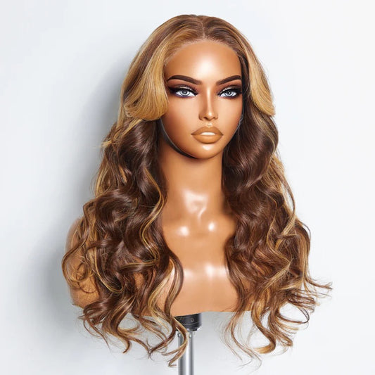 24 Inches 5"x5" Wear & Go Glueless #4/27 Lace Closure Wig-100% Human Hair 12 sold in last 10 hours
