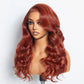 24 Inches 5"X5" Body Wavy Wear & Go Glueless #Redbrown Lace Closure Wig-100% Human Hair