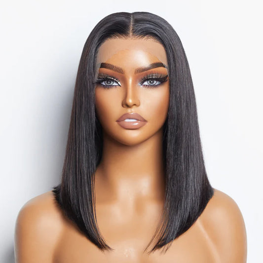 Pre-Plucked 13x4 Lace Front Straight Bob Wig 150% Density