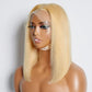 #613 Blonde Straight 13 x4 Bob Frontal Lace Wig