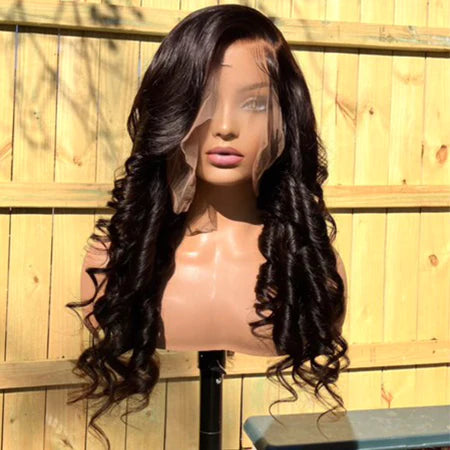 24 Inches 13x6 Salon Quality Body Wavy Lace Front Wig 200% Density-100% Human Hair