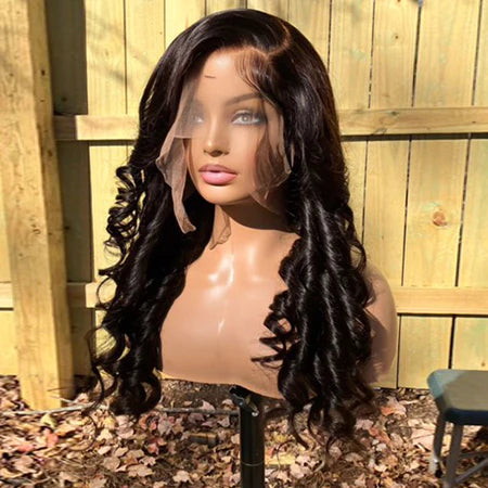 24 Inches 13x6 Salon Quality Body Wavy Lace Front Wig 200% Density-100% Human Hair