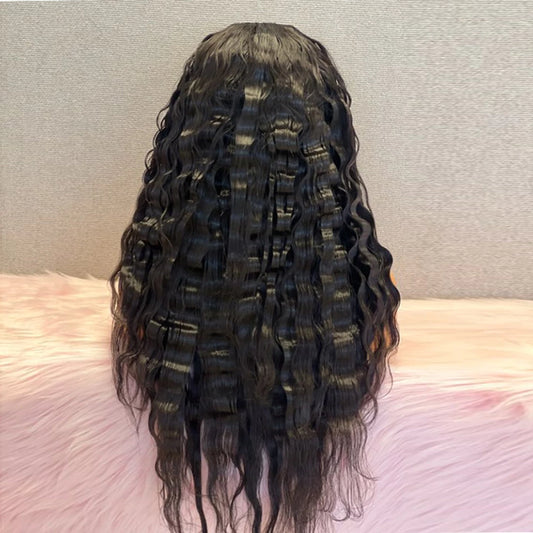 Custom Wig 13x4 Lace Front Deep Water Wave Human Hair Lace Front Wig 180% Density