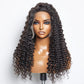 13x6 Glueless 3D Cap Pre-bleached Deep Curly Transparent Lace Front Wig 150% Density