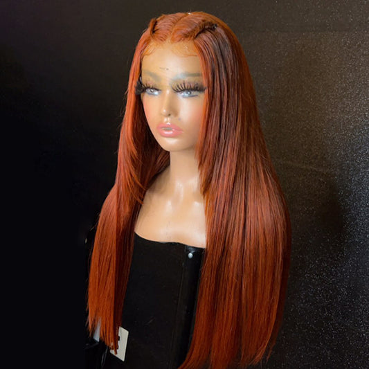 Orange Straight 13x4 Lace Front Wig