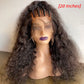 16/20 Inches 13x6 Natural Black Half Braids Half Curls Afro Style Lace Frontal Wigs 250% Density