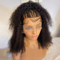 18 Inches 13x5 Half Braid Half Curls Afro Style with Up-do Lace Frontal Wigs-250% Density