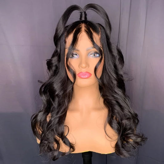 Custom Wig 5x5 Up-do Style 18inch Shoulder Length Body Wave Lace Wig 180% Density