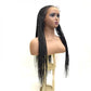30 inch 13x7 Fulani Braided Neat Braids Lace Front Wigs 100% Handmade