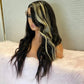 Custom Wig 13x4 3D Front Lace Highlight Feather Bang Body Wave Lace Frontal Wig