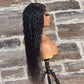 Custom Wig 5x5 Lace Closure Deep Wave Half Braids Wig 180% Density