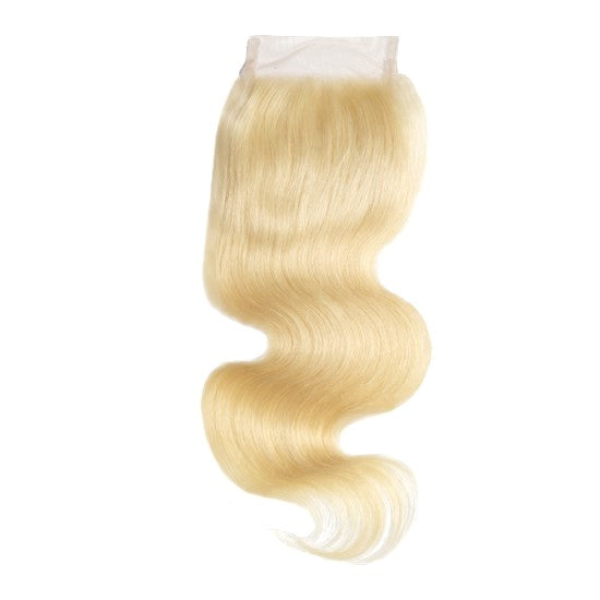 10-20 Inch 4" x 4" Body Wavy Free Parted #613 Lace Closure