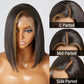10 Inch Blonde Highlight Bob With Bangs #1B/27 13x4 Straight Frontal Lace C Part Short Wig