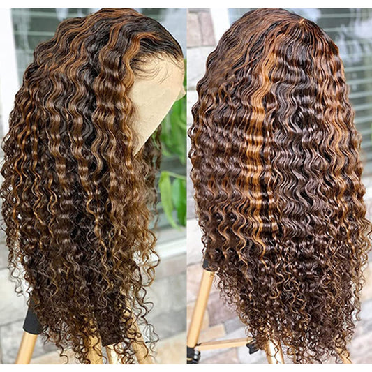 Lace Front Water Wave Wig Human Hair Free Part