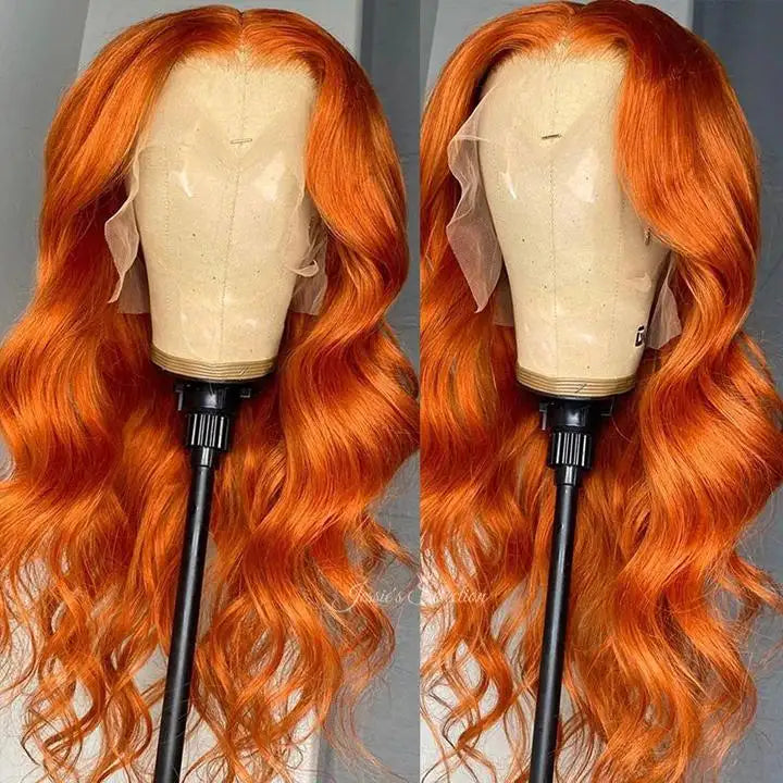 Ginger Orange Body Wave Human Hair Wig