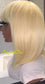 Blonde 613 Straight Remy Hair Bob Wig With Bang