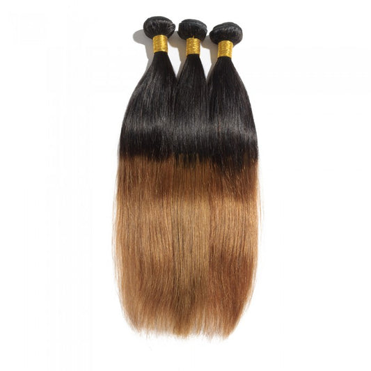 Straight Ombre Remy Hair #1B/30