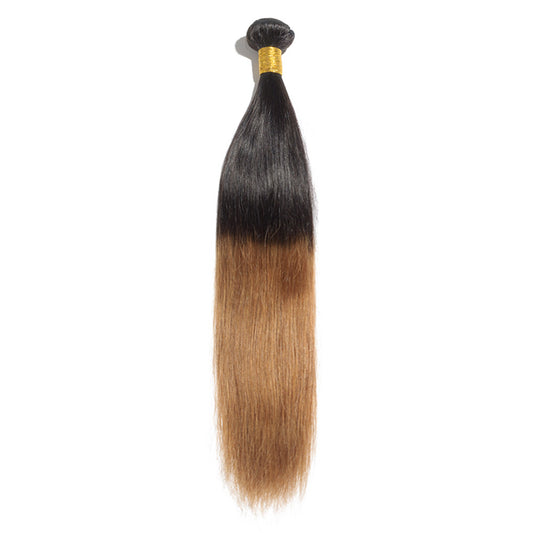 Straight Ombre Remy Hair #1B/30