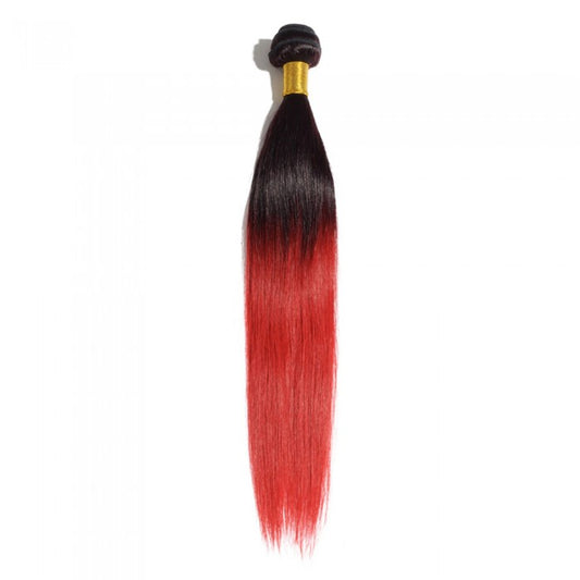 Straight Ombre Remy Hair #1B/Red